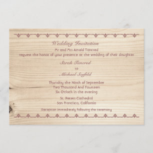Wooden Wedding Invitation