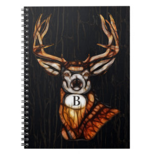 Wooden Wood Deer Rustic Country Personalised Notebook