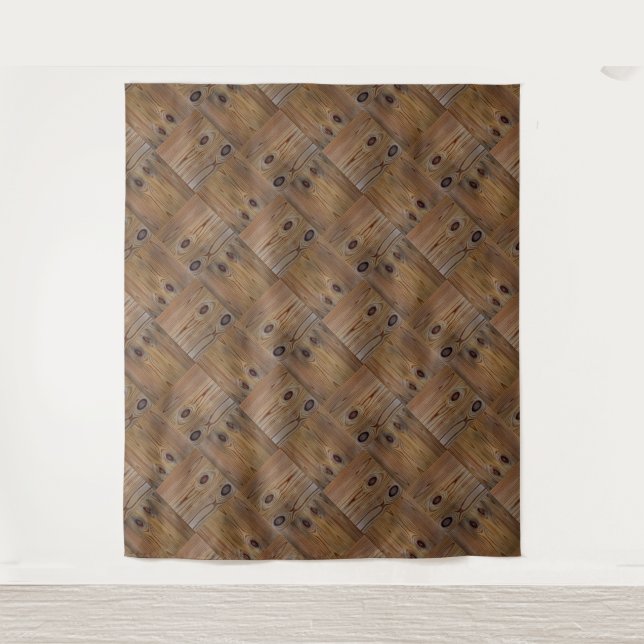 Wooden wood texture natural background brown tree tapestry (Front)