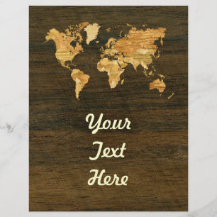 Wooden World Map