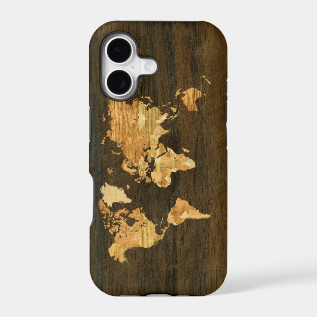 Wooden World Map (Back)