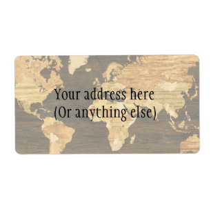 Wooden World Map