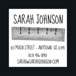 Wooden Yardstick Measuring Stick School Teacher Rubber Stamp<br><div class="desc">Simply personalise with your name and address information! Rubber stamp features an original marker illustration of a wooden ruler.

This design is also available on other products. Don't see what you're looking for? Need help with customisation? Contact Rebecca to have something designed just for you.</div>