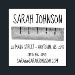 Wooden Yardstick Measuring Stick School Teacher Rubber Stamp<br><div class="desc">Simply personalise with your name and address information! Rubber stamp features an original marker illustration of a wooden ruler.

This design is also available on other products. Don't see what you're looking for? Need help with customisation? Contact Rebecca to have something designed just for you.</div>