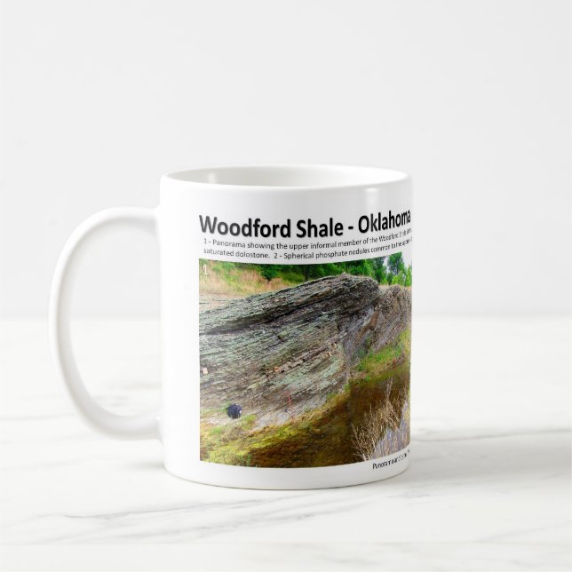Woodford Shale XII - Outcrop Characterisation Coffee Mug (Left)