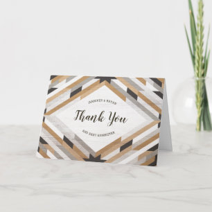 Woodgrain Collage Neutral Baby Shower Thank You Card