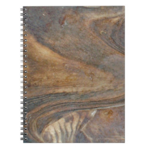 Woodgrain Photo Rustic Swirled Brown Natural Wood Notebook