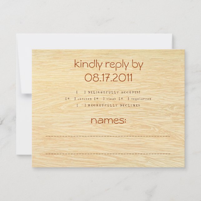 Woodgrain Response Card (Front)
