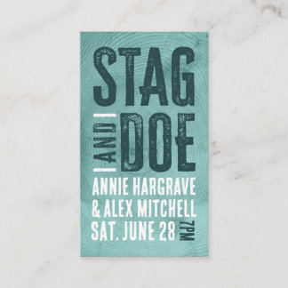 Woodgrain Stag and Doe Ticket