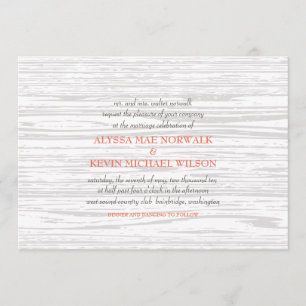 Woodgrain Wedding Invitation