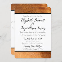 Woodgrain Wedding Invitation