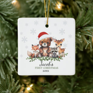 WOODLAND 1ST CHRISTMAS CERAMIC ORNAMENT