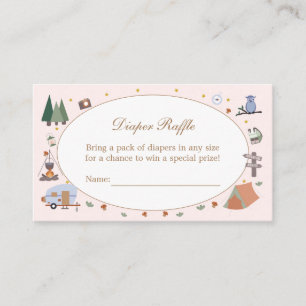 Woodland Adventure Awaits Camping Baby Shower Enclosure Card