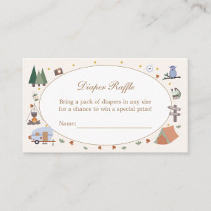 Woodland Adventure Awaits Camping Baby Shower Enclosure Card