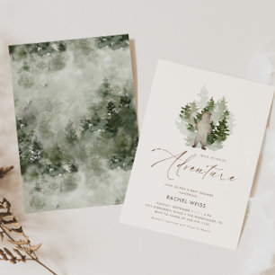Woodland Adventure Gender Neutral Baby Shower Invitation