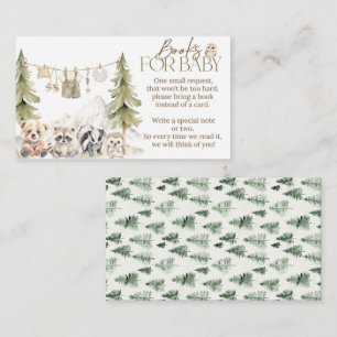 Woodland Adventure Oh Boy Baby Shower Books Enclosure Card