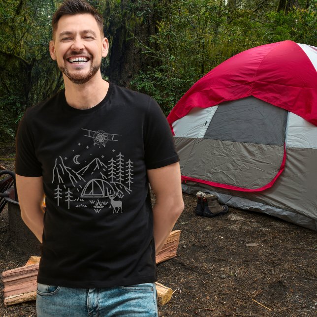 Woodland Aeroplane Mountain,Pine tree,Retro,Rustic T-Shirt (Creator Uploaded)