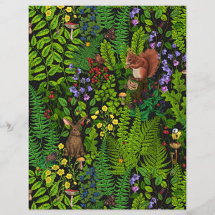 Woodland amimals and plants