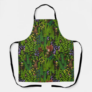 Woodland amimals and plants apron