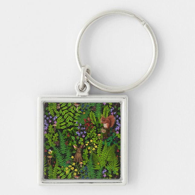 Woodland amimals and plants key ring (Front)
