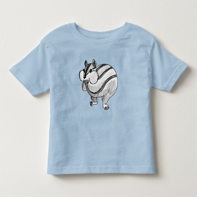 Woodland Animal Art Cute Chipmunk Toddler T-Shirt (Front)