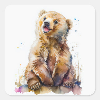 Woodland Animal | Baby Bear Sticker | Cub Sticker