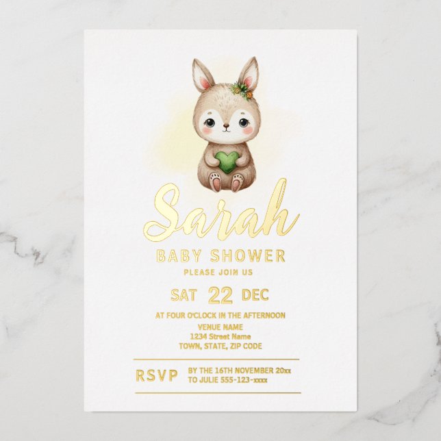 Woodland animal Baby Shower (Front)