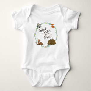Woodland Animal Baby Shower Baby Bodysuit