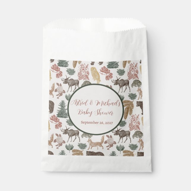 Woodland Animal Baby Shower  Favour Bag (Front)
