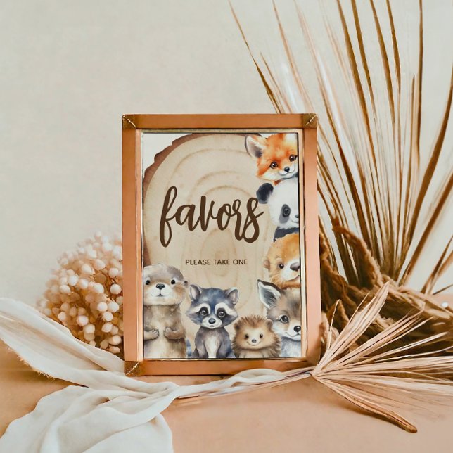 Woodland Animal Baby Shower Favours Sign (Creator Uploaded)