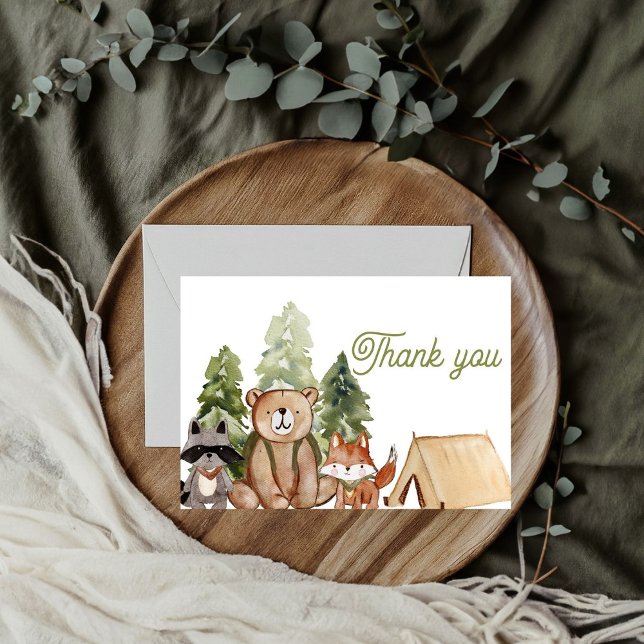 Woodland Animal Baby Shower Thank You Card (Creator Uploaded)