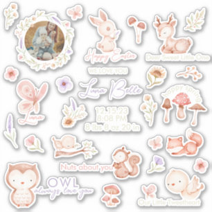 Woodland Animal Baby Vinyl Stickers