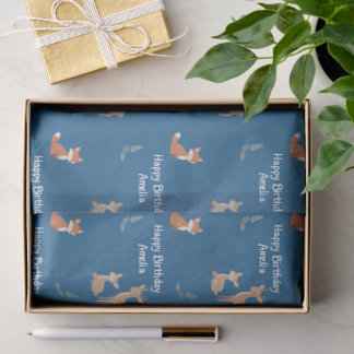  Woodland Animal Birthday Personalized  Tissue Paper