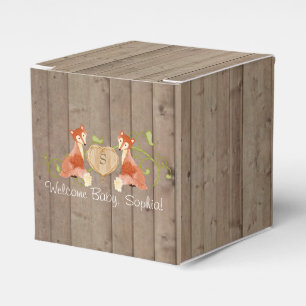 Woodland Animal Creatures, Fox n Vines Newborn Favour Box
