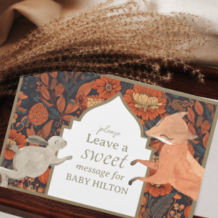 Woodland Animal Fall Baby Shower Guest Book