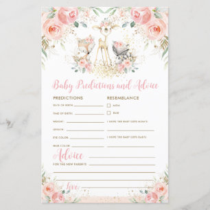 Woodland Animal Floral Baby Predictions and Advice