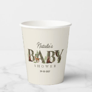 Woodland Animal Forest Wild Pattern baby shower Paper Cups