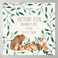 Woodland Animal Friends Birth Stats