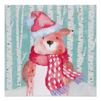Woodland Animal Friends in Winter Forest- Bear