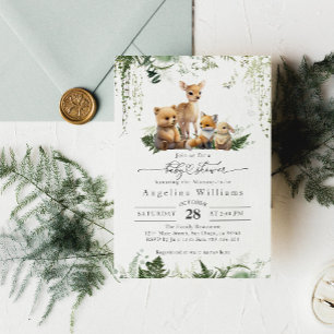 Woodland Animal Gender Neutral Baby Shower Invitation