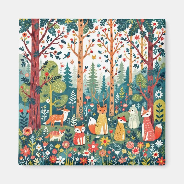 woodland animal magnet (Front)