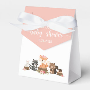Woodland Animal Personalised Baby Girl Shower Favour Box