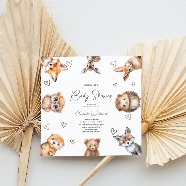 Woodland Animal Theme Baby Shower Invitation (Creator Uploaded)