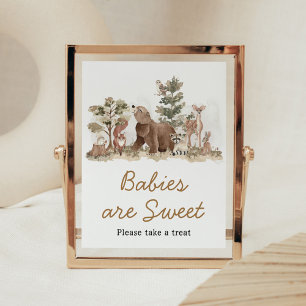 Woodland Animals Adventure Awaits Baby Shower Poster