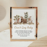 Woodland Animals Adventure Awaits Don't Say Baby