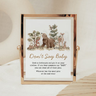 Woodland Animals Adventure Awaits Don't Say Baby Poster