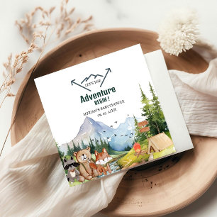 Woodland Animals Adventure Baby Shower Napkin