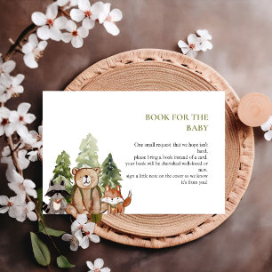 Woodland Animals Adventure book for baby request Enclosure Card