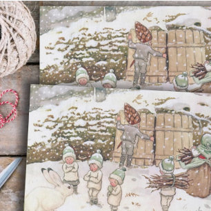 Woodland Animals and Children Elsa Beskow Tissue Paper