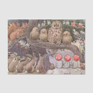 Woodland Animals and Children Elsa Beskow Tissue Paper
